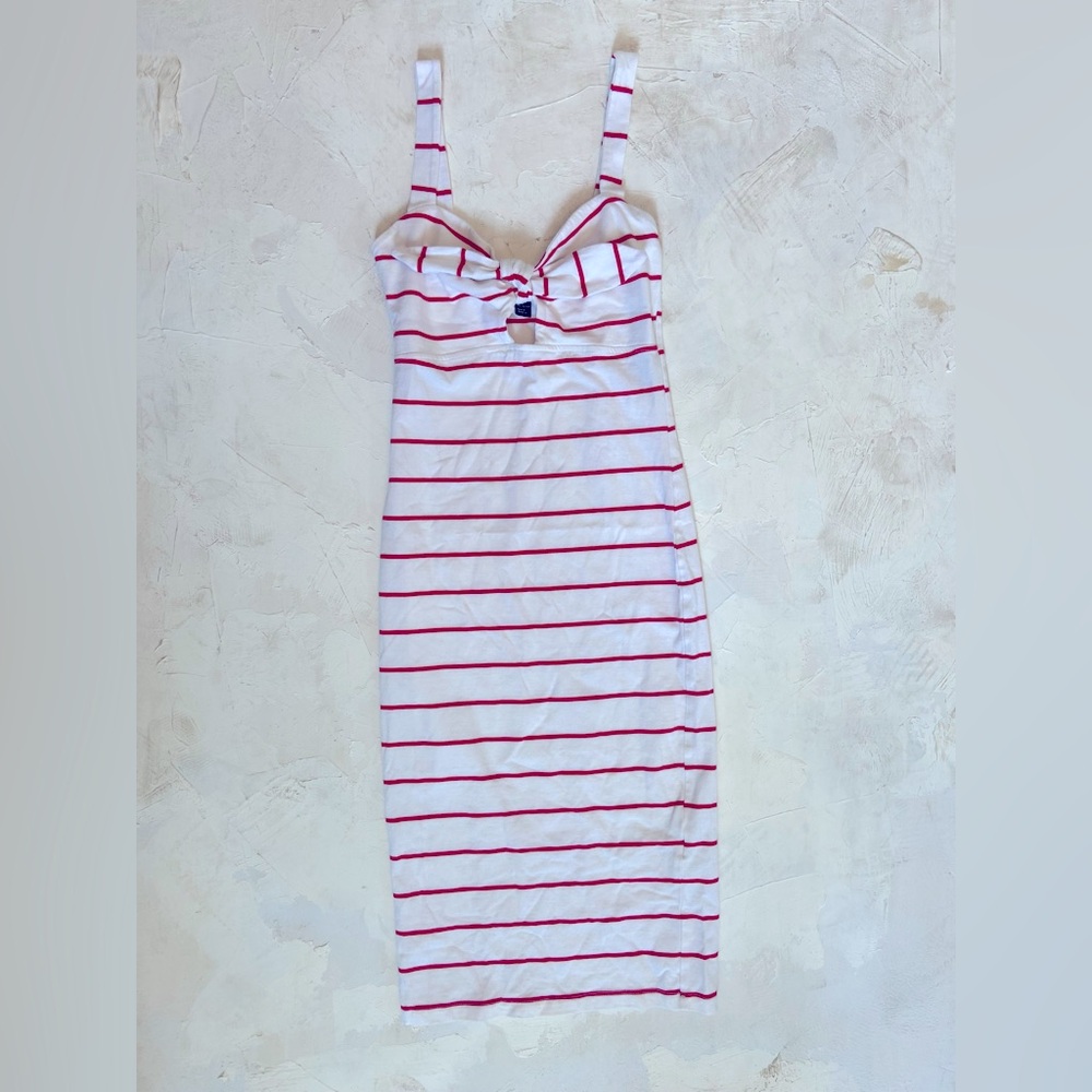 Forever 21 Striped Midi Bodycon Dress S